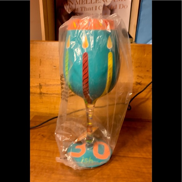 Lolita Love My Wine, Hand Painted, “30 ish" 15 oz. Wine Glass, Display only. - Picture 4 of 10